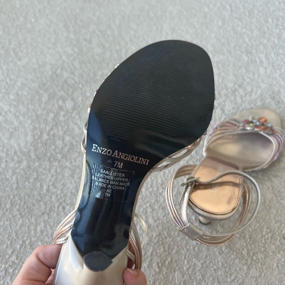 Enzo Angiolini ankle strap bejeweled sandals size 7 - Picture 8 of 12